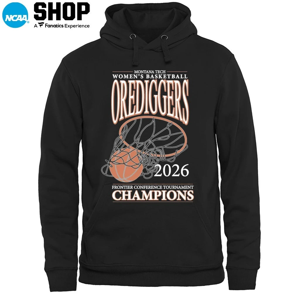 Montana Tech Women’s Basketball Oredigers 2026 Fronther Conference Tournament Champions T-Shirt