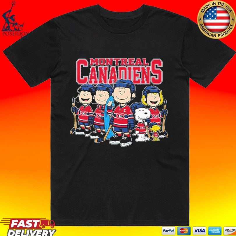 Montreal Canadiens Peanuts Snoopy Hockey Team T-shirt