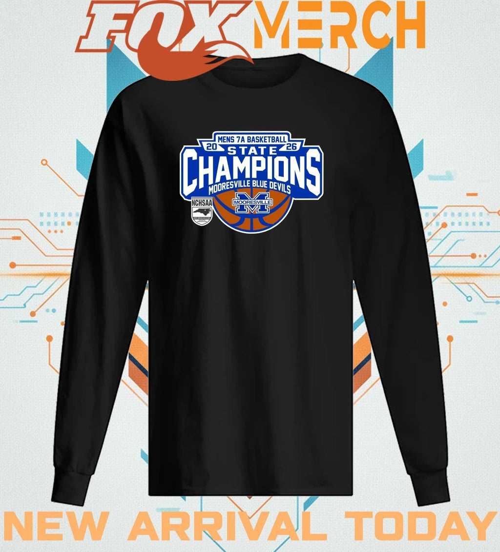 Mooresville Blue Devils 2026 Men’s 7A Basketball State Champions t-shirt