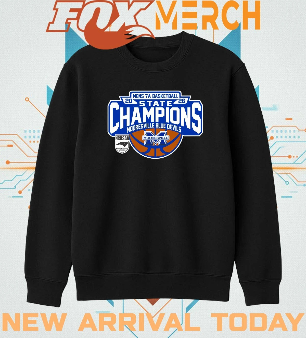 Mooresville Blue Devils 2026 Men’s 7A Basketball State Champions t-shirt