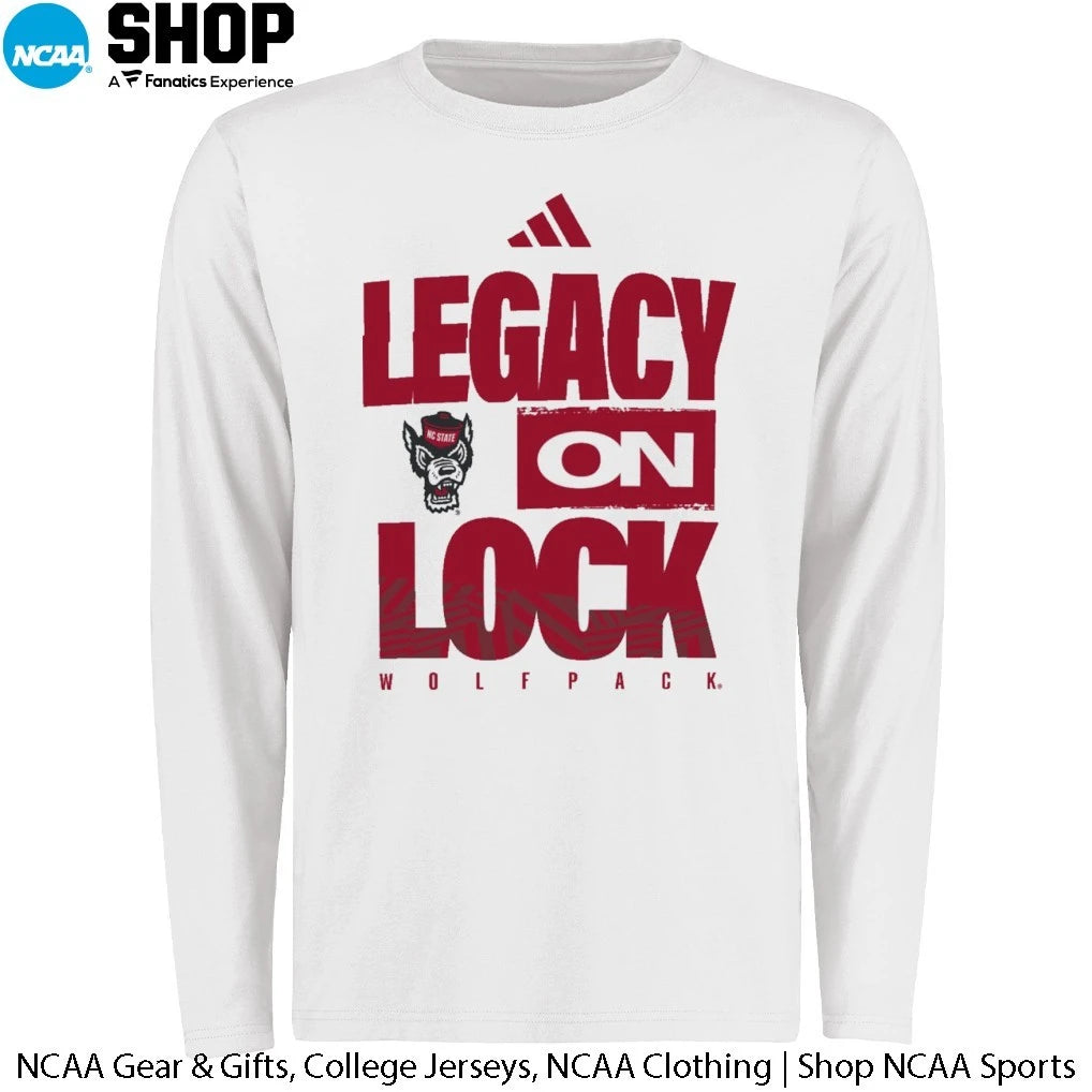 N.C. State Wolfpack 2026 Legacy On Lock March Madness T-Shirt