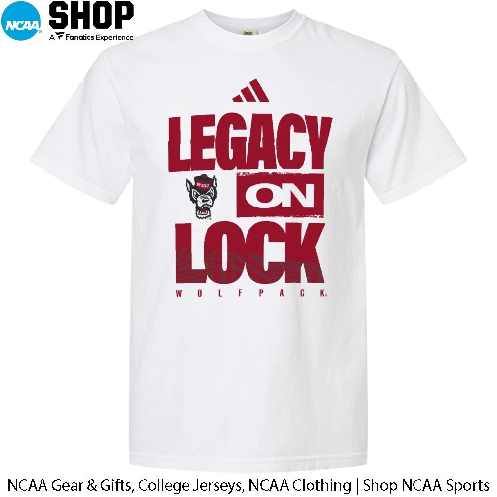 N.C. State Wolfpack 2026 Legacy On Lock March Madness T-Shirt