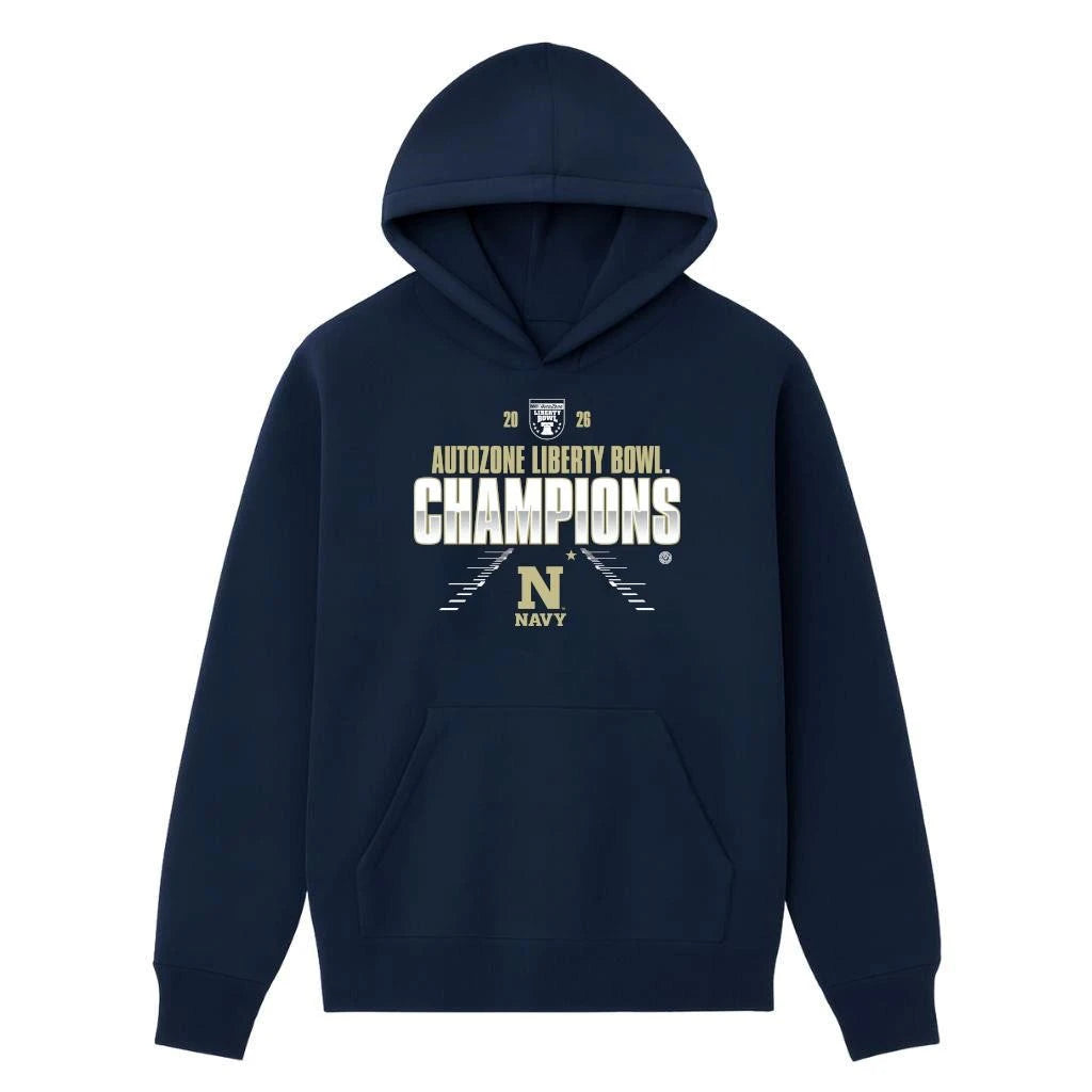 Navy MIdshipmen 2026 Autozone Liberty Bowl Champions Shirt