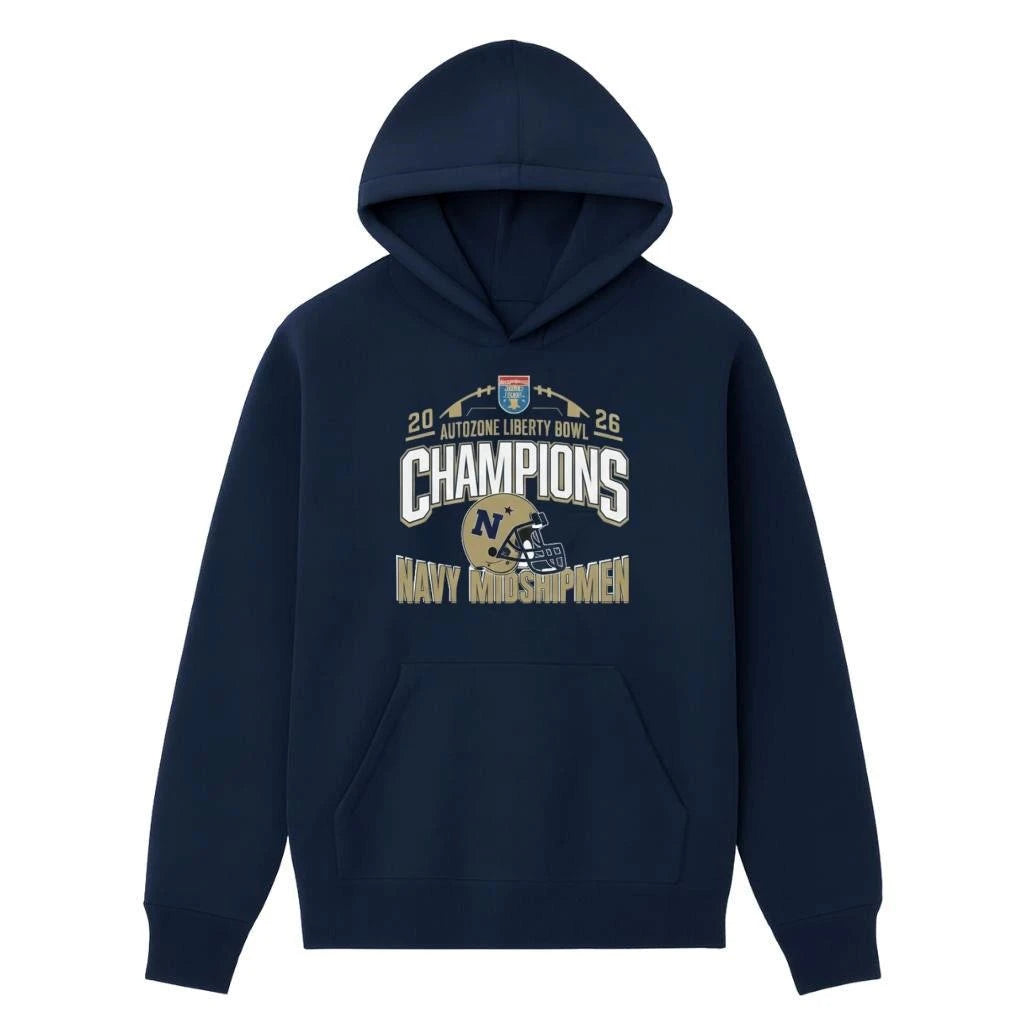 Navy Midshipmen 2026 Liberty Bowl Champions Celebrating 2026 Shirt
