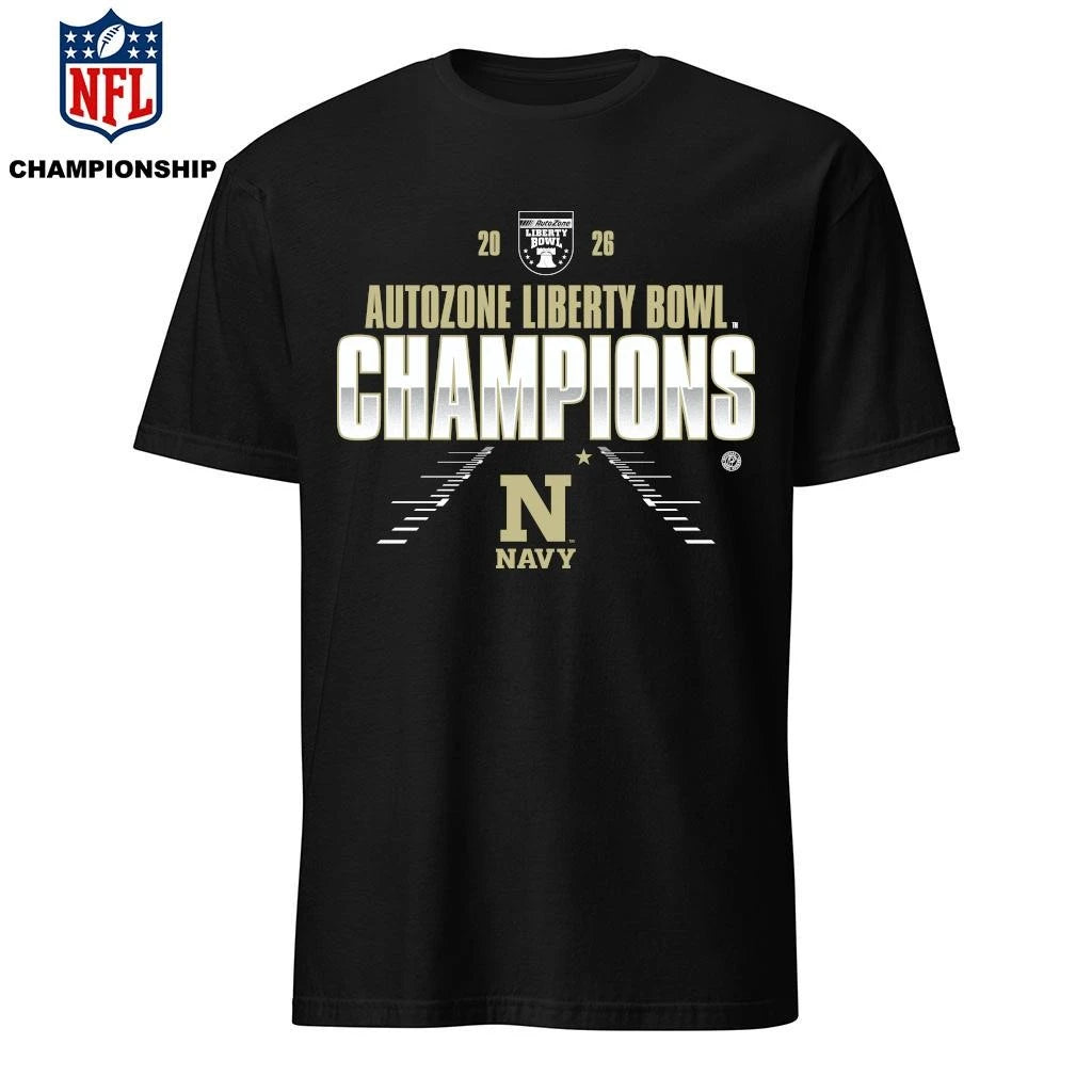 Navy Midshipmen Football 2026 AutoZone Liberty Bowl Champions Shirt