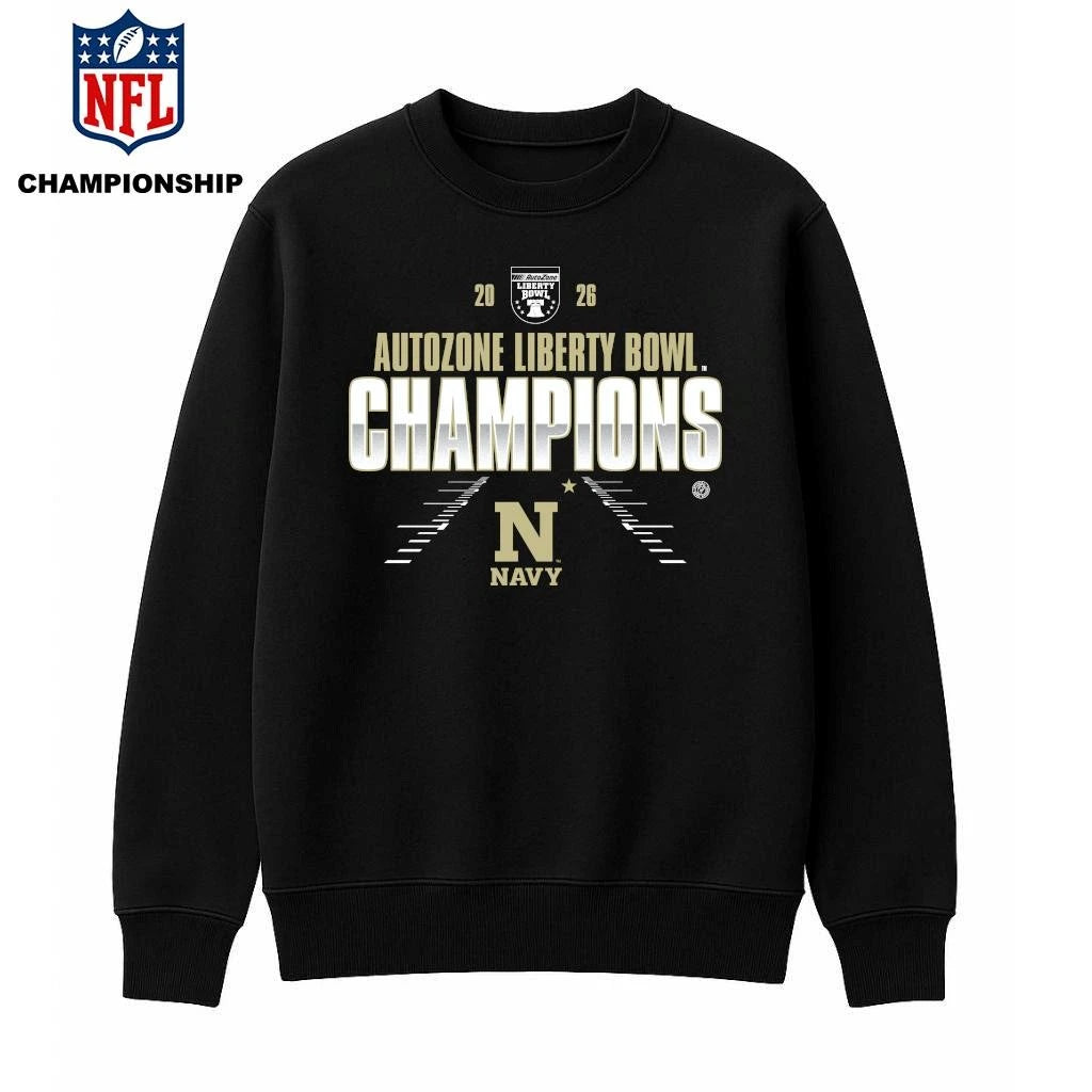 Navy Midshipmen Football 2026 AutoZone Liberty Bowl Champions Shirt