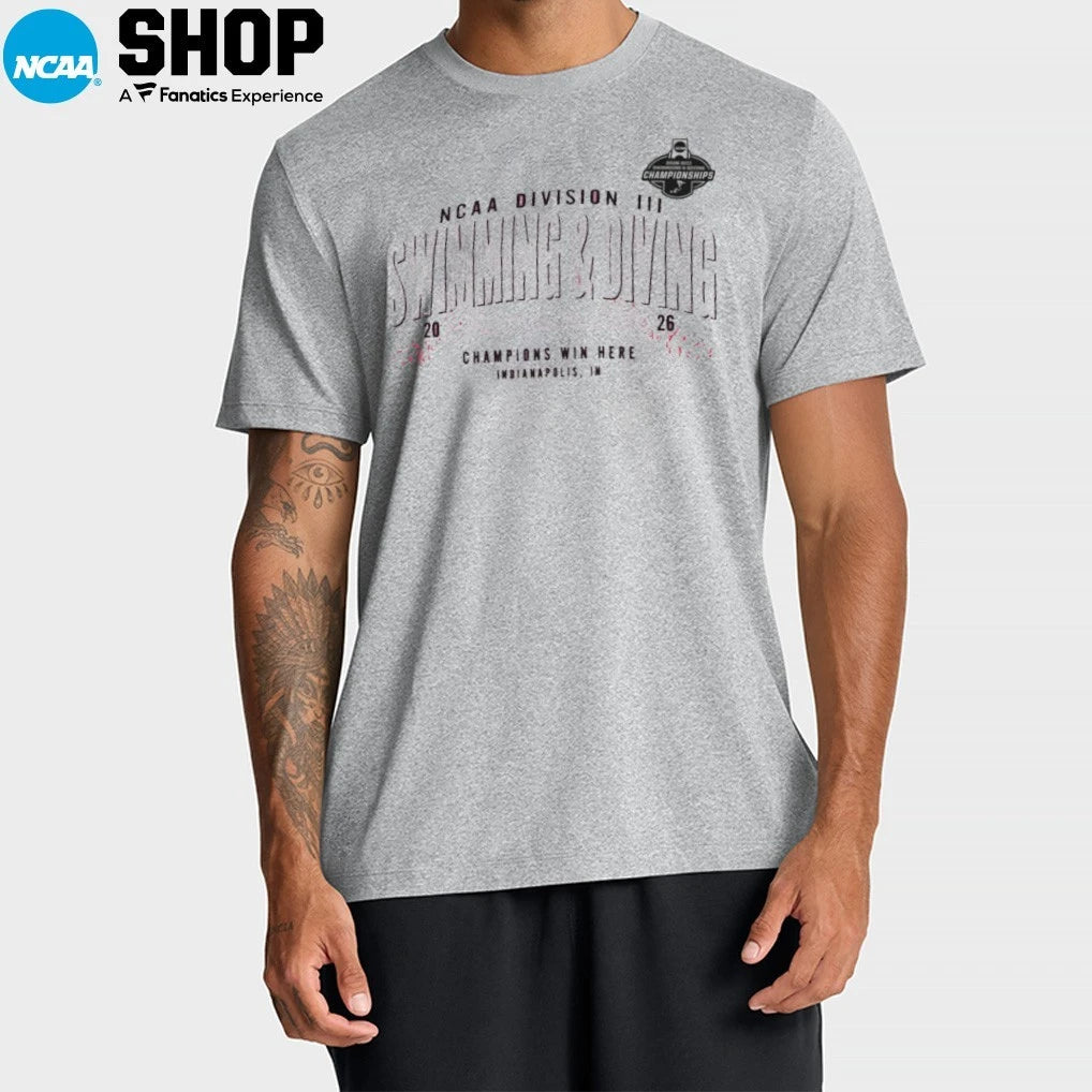 NCAA Division III Swimming and Diving Championships Champions Win Here Indianapolis In 2026 T-Shirt