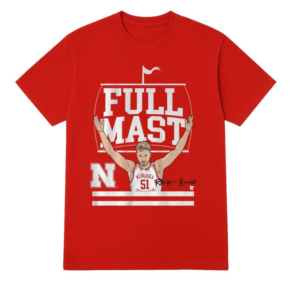 Nebraska Basketball Rienk Mast Full Mast Shirt