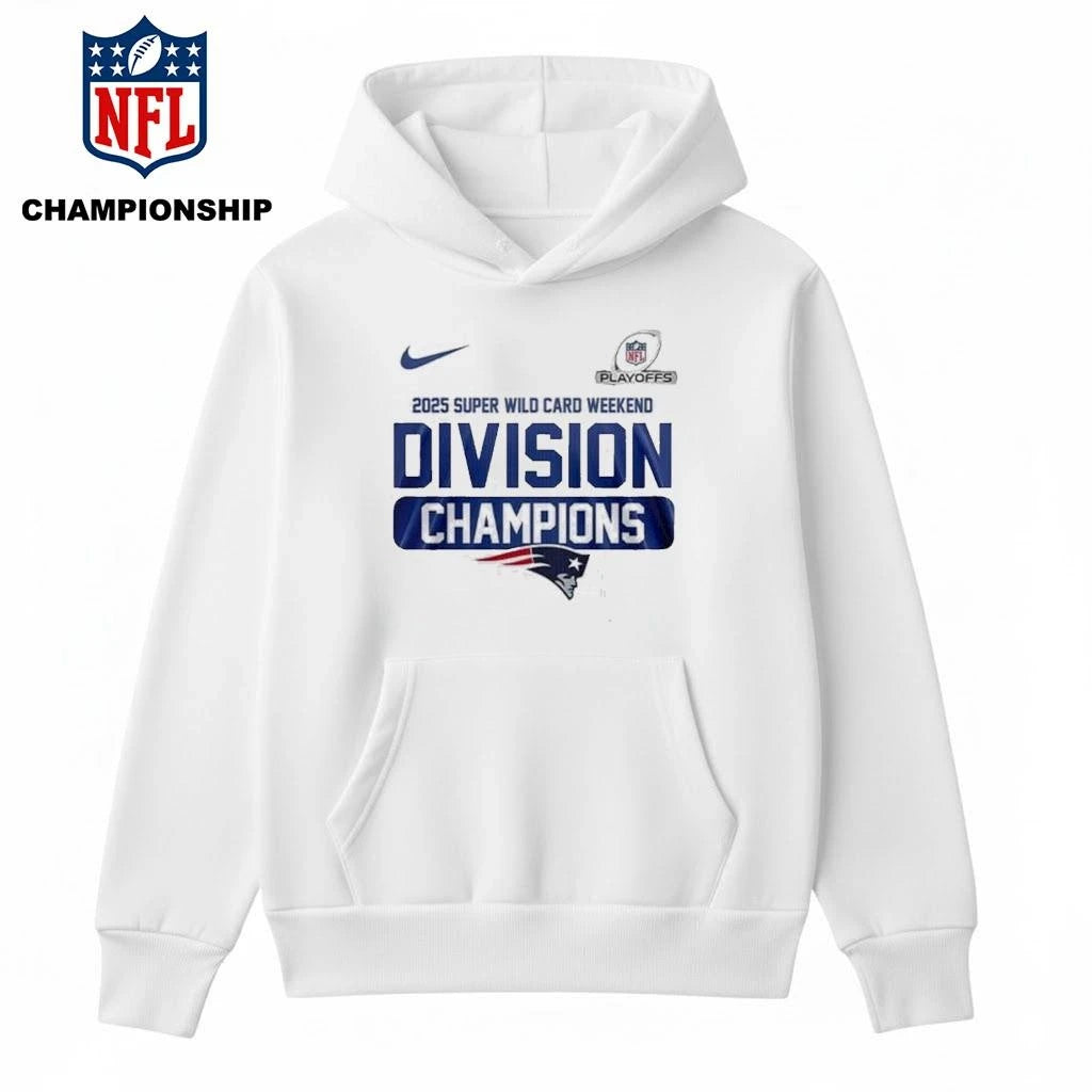 New Englan Patriots Playoffs 2025 Super Wild Card Weekend Division Champions Shirt