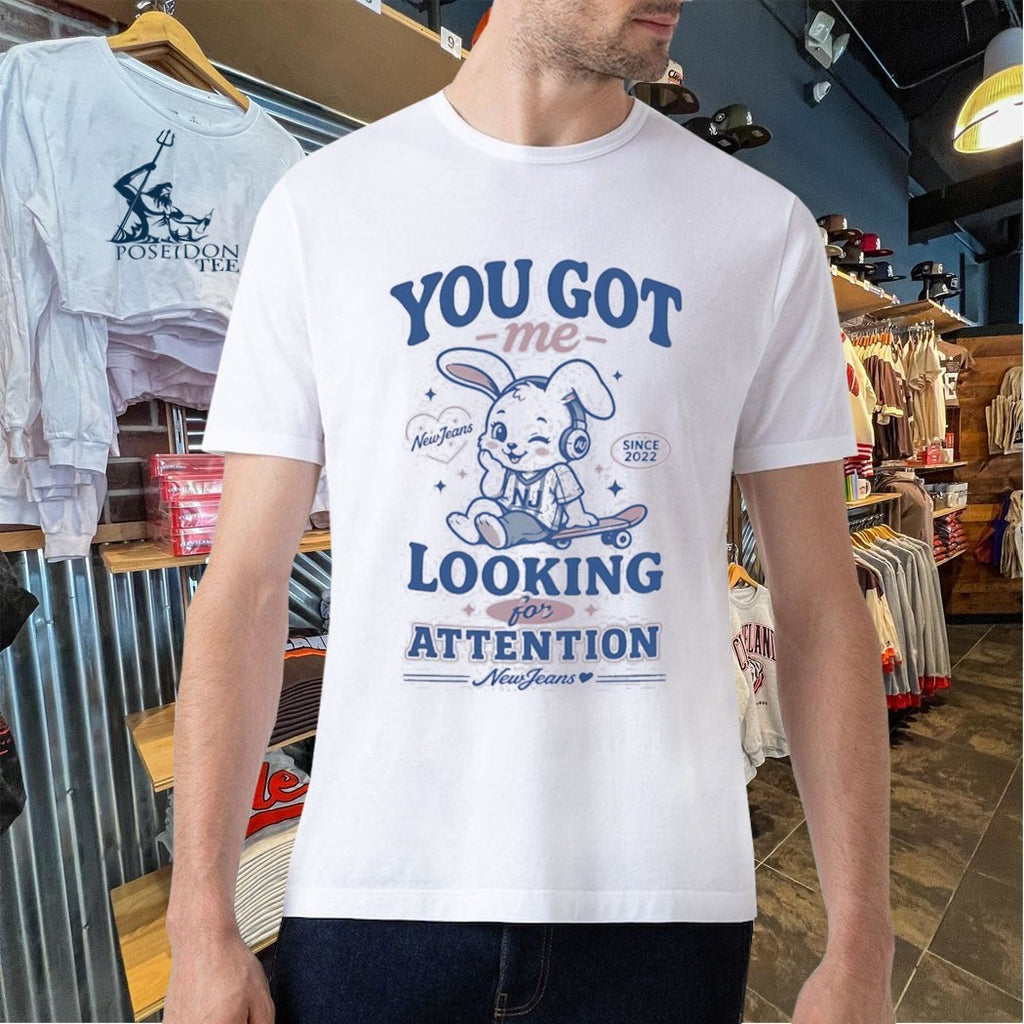 New Jeans You Got Me Looking For Attention Bunny T-shirt