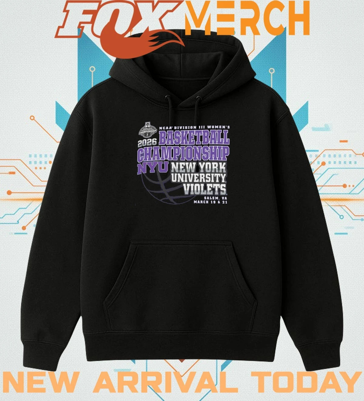 New York University Violets 2026 NCAA Division III Women’s Basketball Championship Salem, VA march 19 &amp; 21 shirt