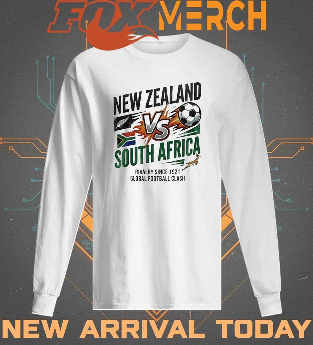 New Zealand vs South Africa rivalry since 1921 global football clash t-shirt