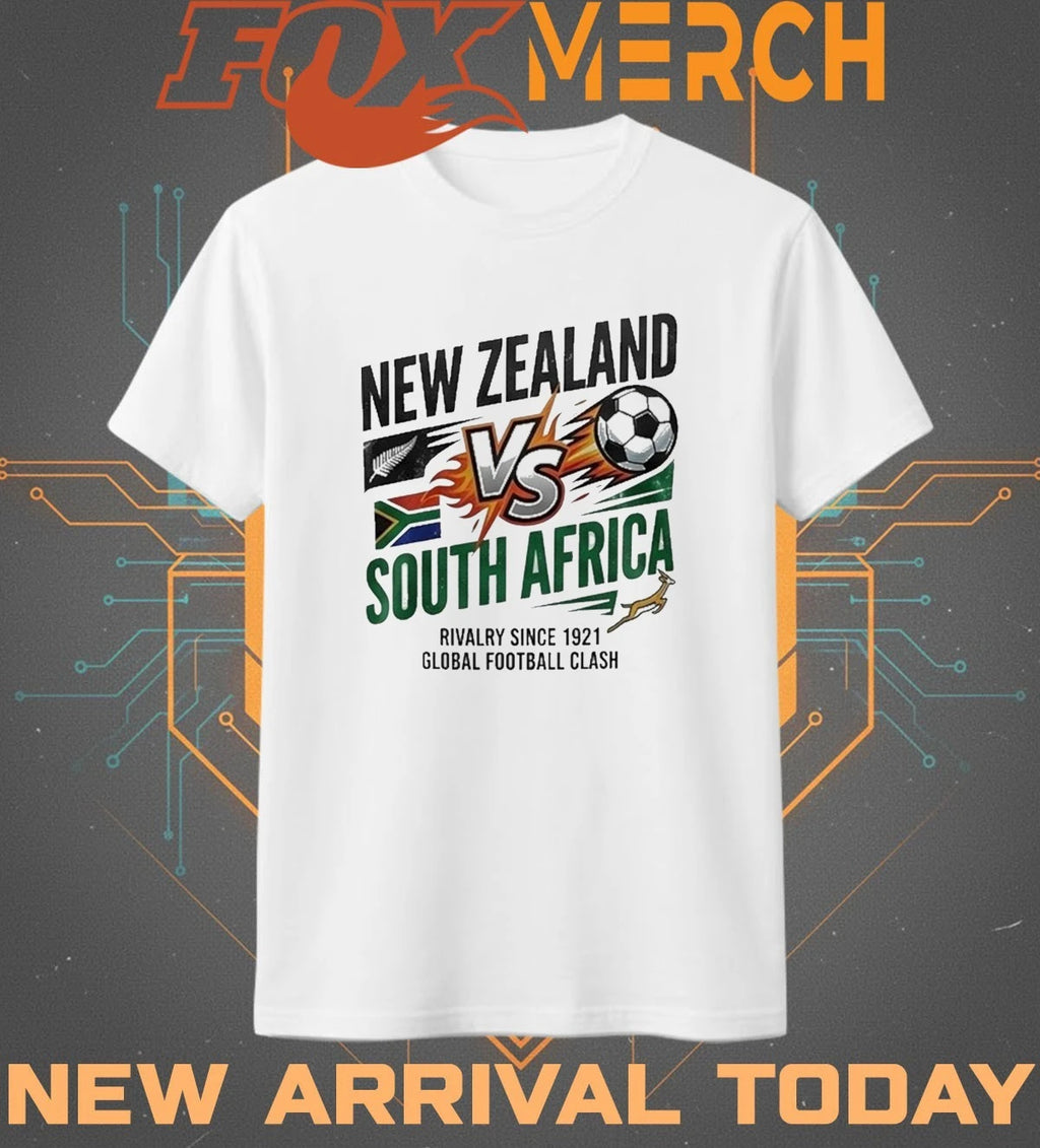 New Zealand vs South Africa rivalry since 1921 global football clash t-shirt