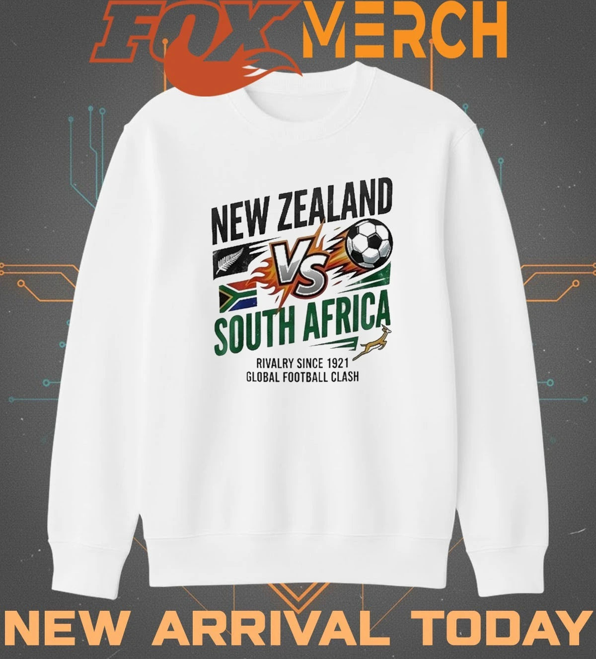 New Zealand vs South Africa rivalry since 1921 global football clash t-shirt