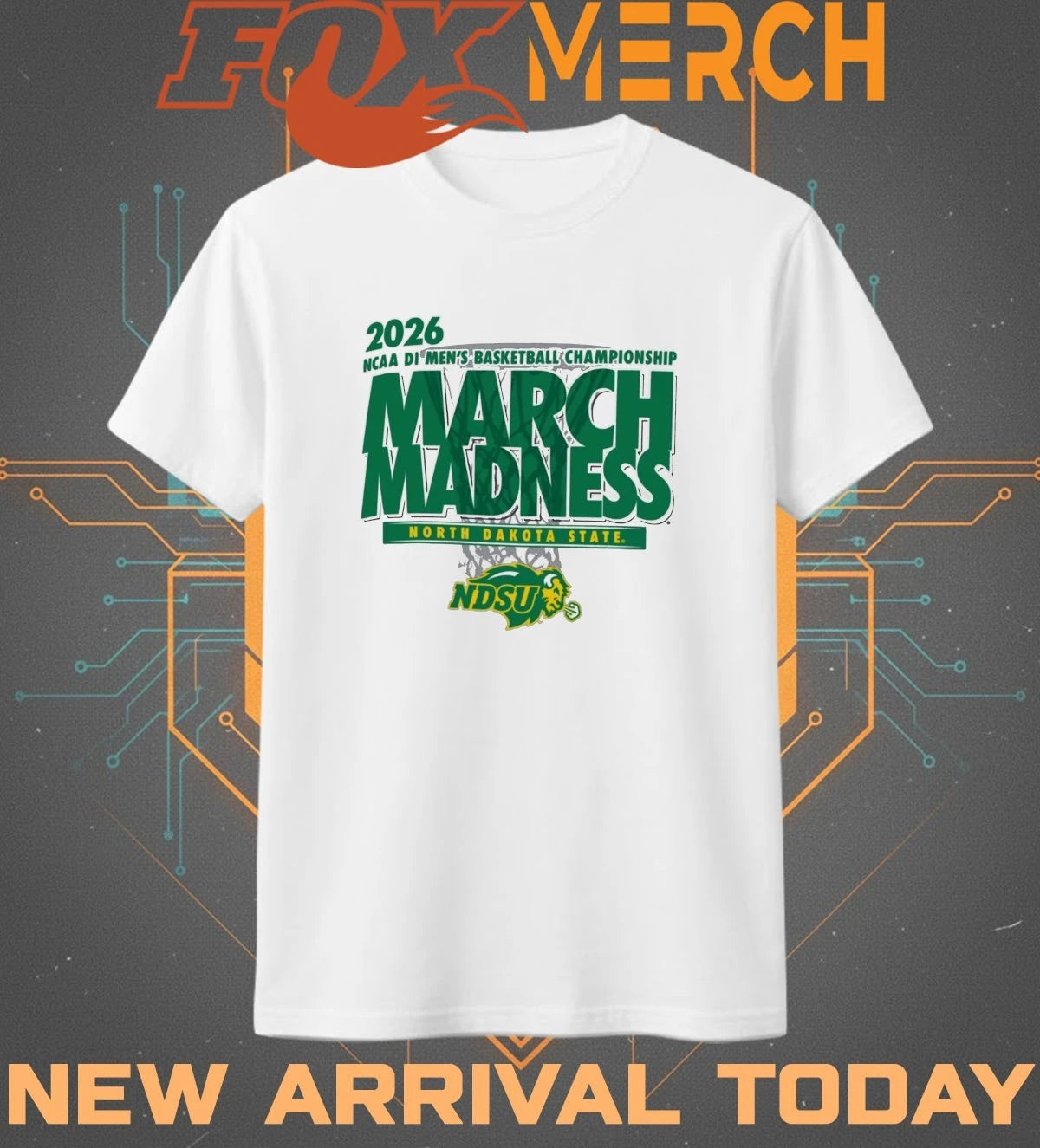 North Dakota State Bison 2026 NCAA DI Men’s Basketball Championship March Madness shirt