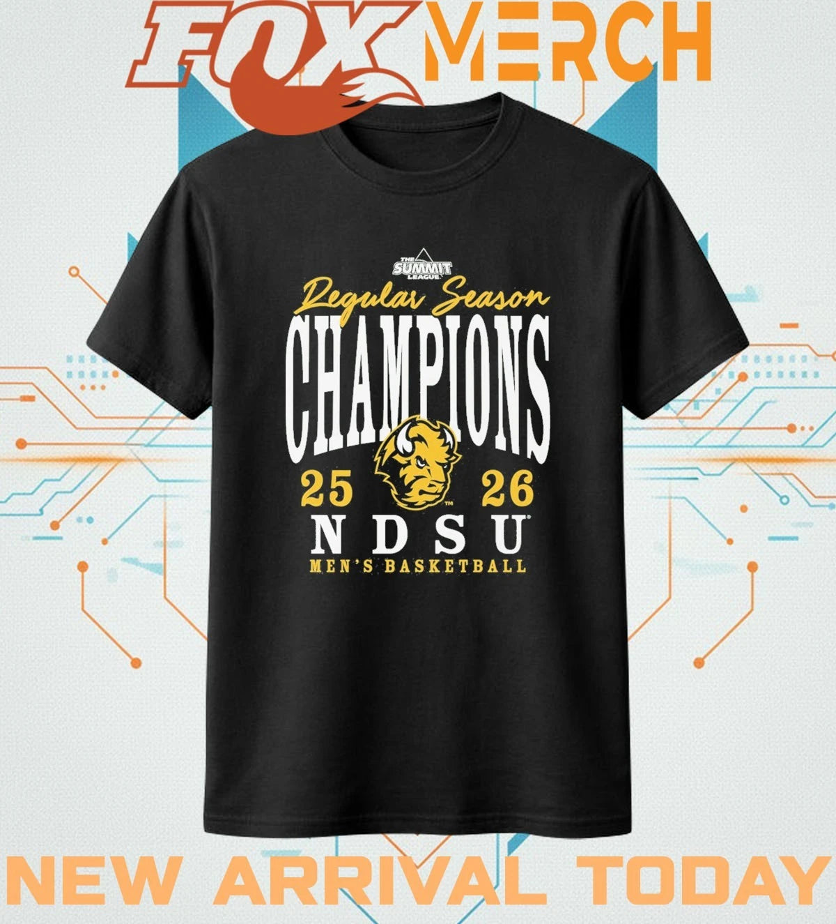 North Dakota State Bison 2026 Summit League Regular Season Champions t-shirt