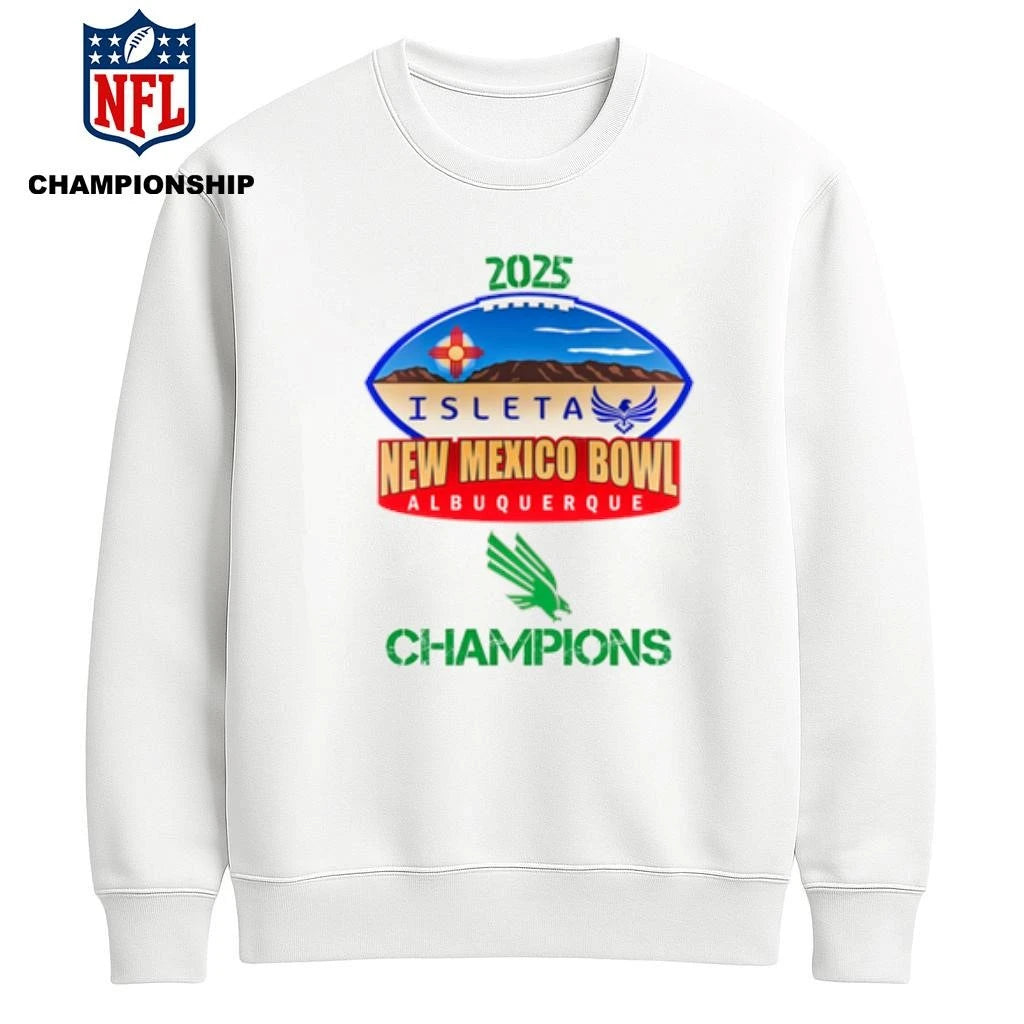 North Texas Mean Green 2025 Isleta New Mexico Bowl Champions Logo Shirt
