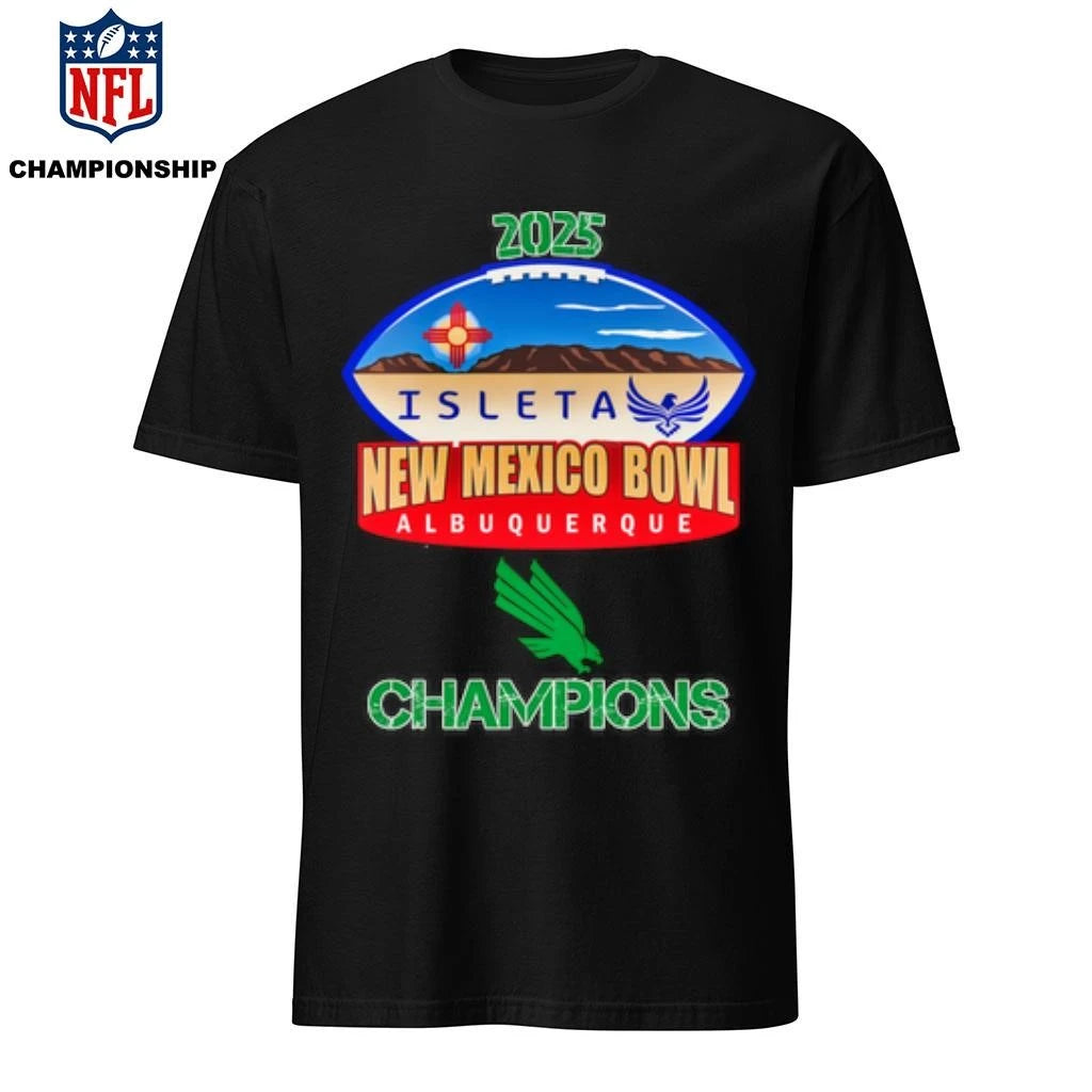 North Texas Mean Green 2025 New Mexico Bowl Champions Logo Shirt