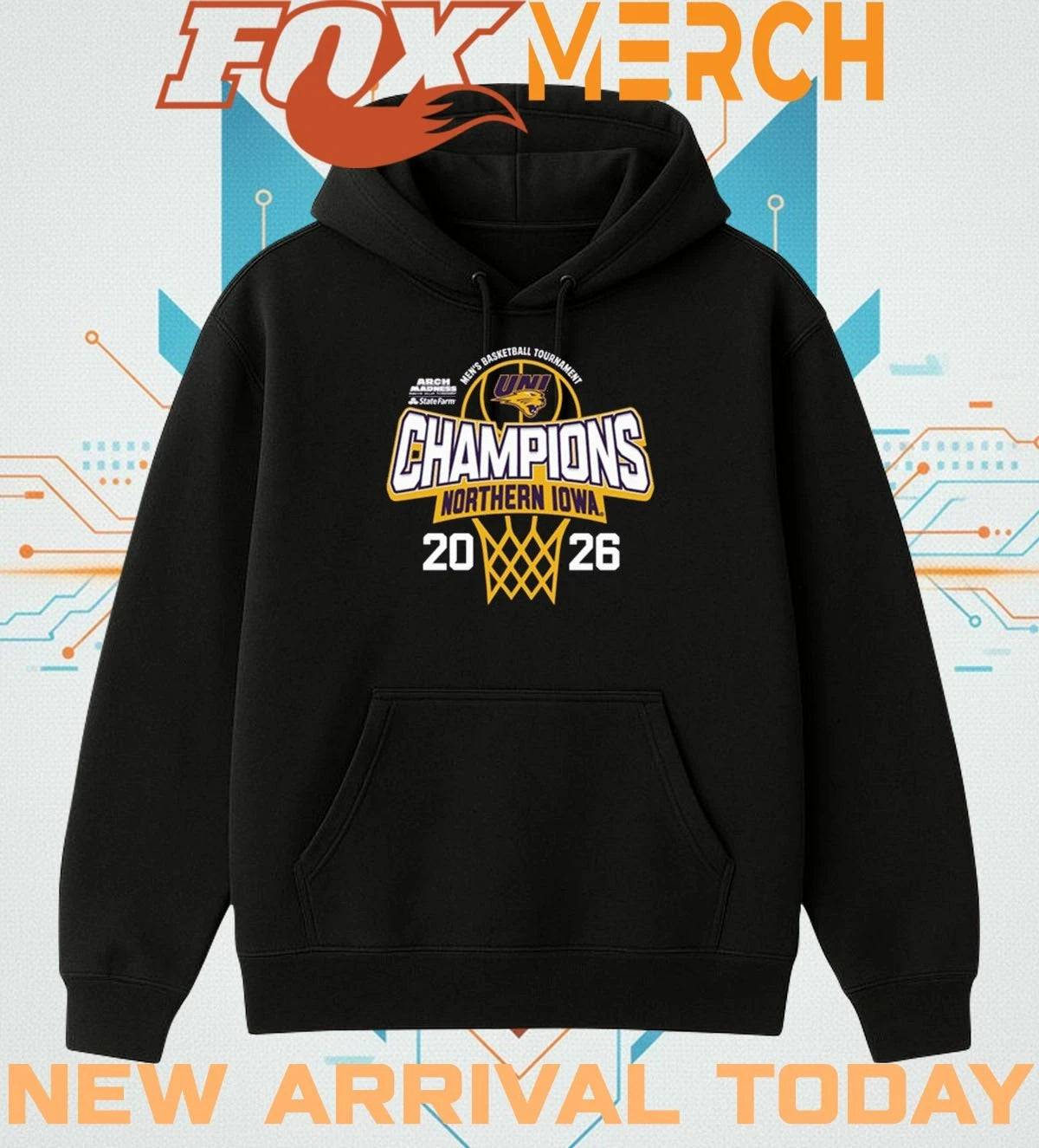Northern Iowa Panthers 2026 MVC Men’s Basketball Tournament Champions t-shirt