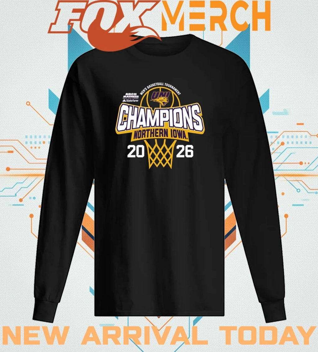 Northern Iowa Panthers 2026 MVC Men’s Basketball Tournament Champions t-shirt