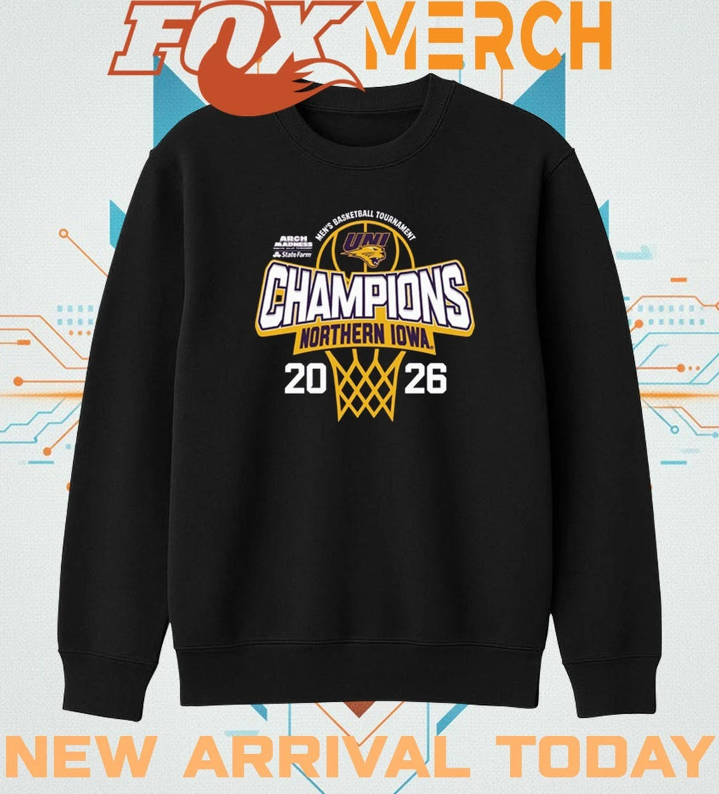 Northern Iowa Panthers 2026 MVC Men’s Basketball Tournament Champions t-shirt