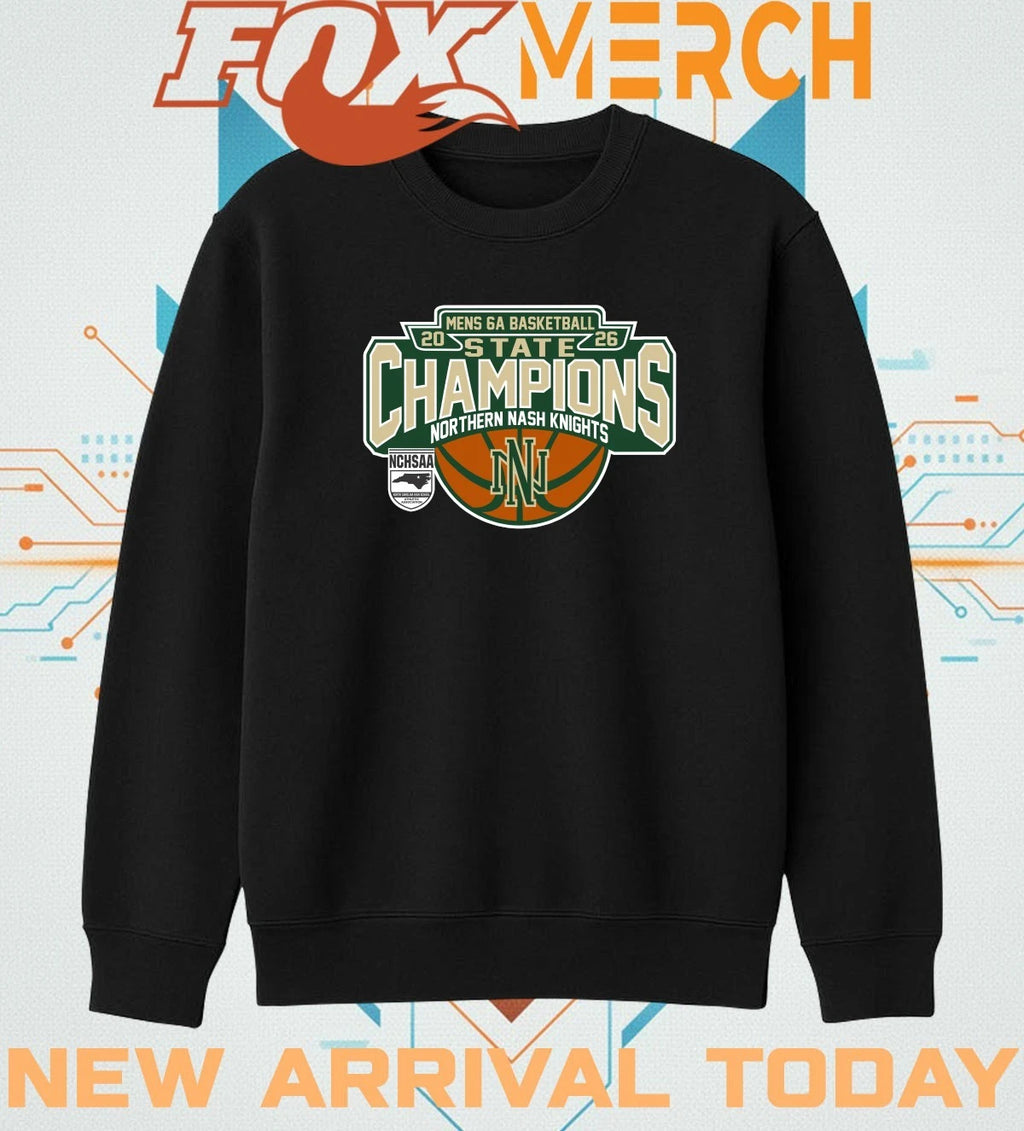 Northern Nash Knights 2026 Men’s 6A Basketball State Champions t-shirt