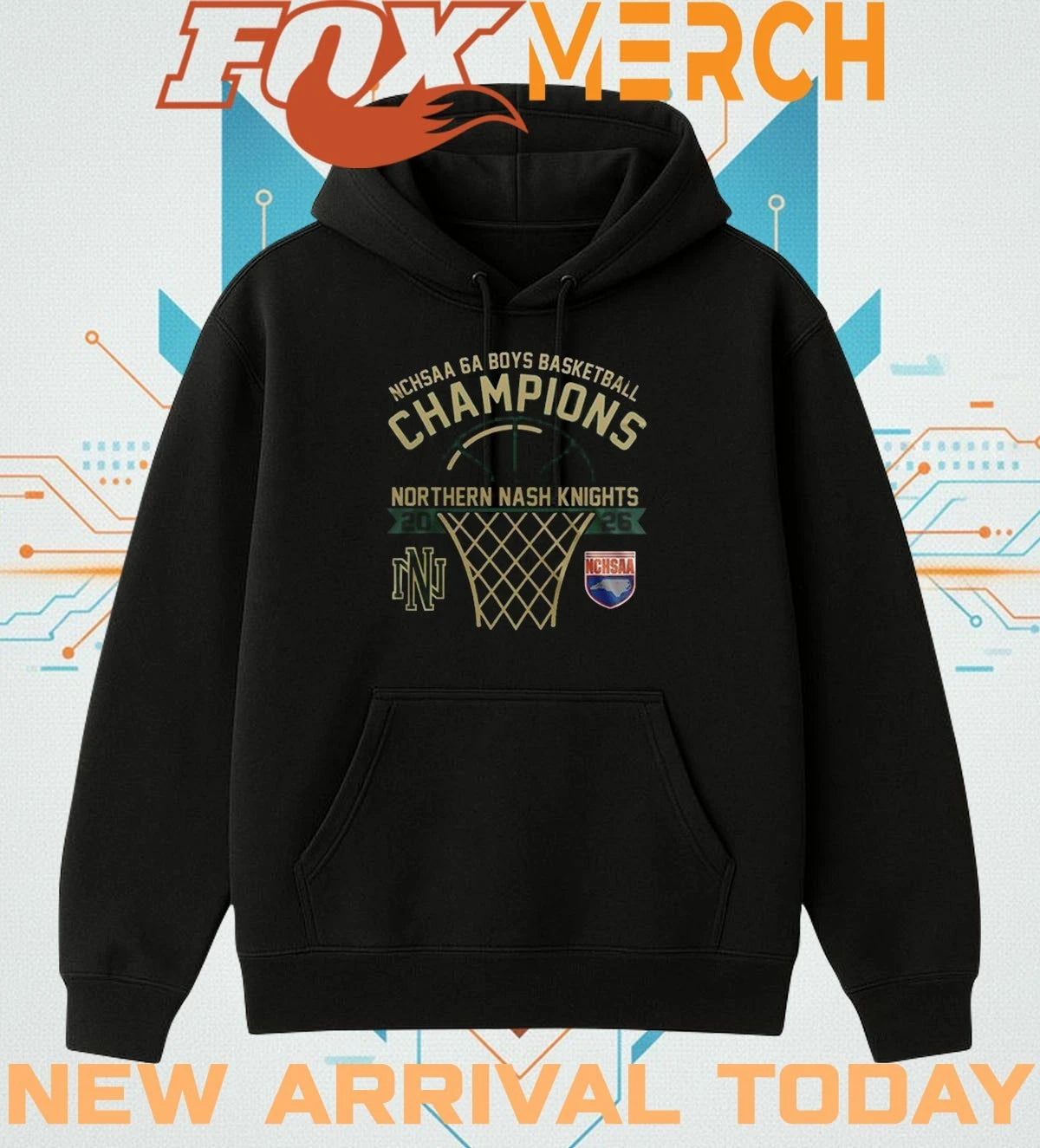 Northern Nash Knights 6A Boys Basketball Champions 2026 t-shirt
