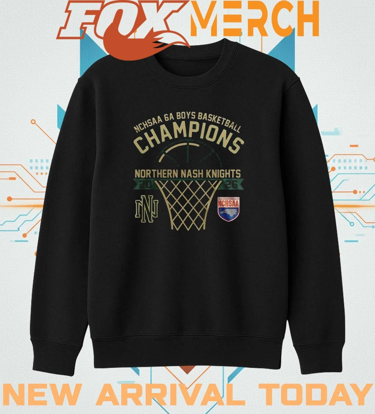 Northern Nash Knights 6A Boys Basketball Champions 2026 t-shirt