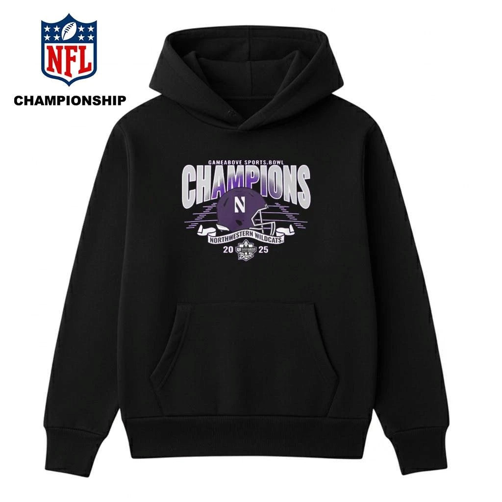 Northwestern Wildcats 2025 Gameabove Sports Bowl Football Champions Shirt
