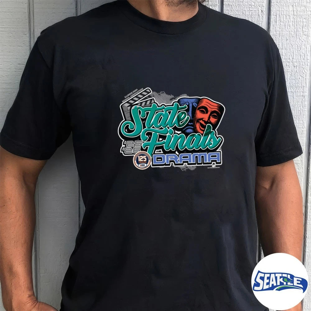 Official 2025-26 A1 IHSA Drama State Finals Logo t-shirt