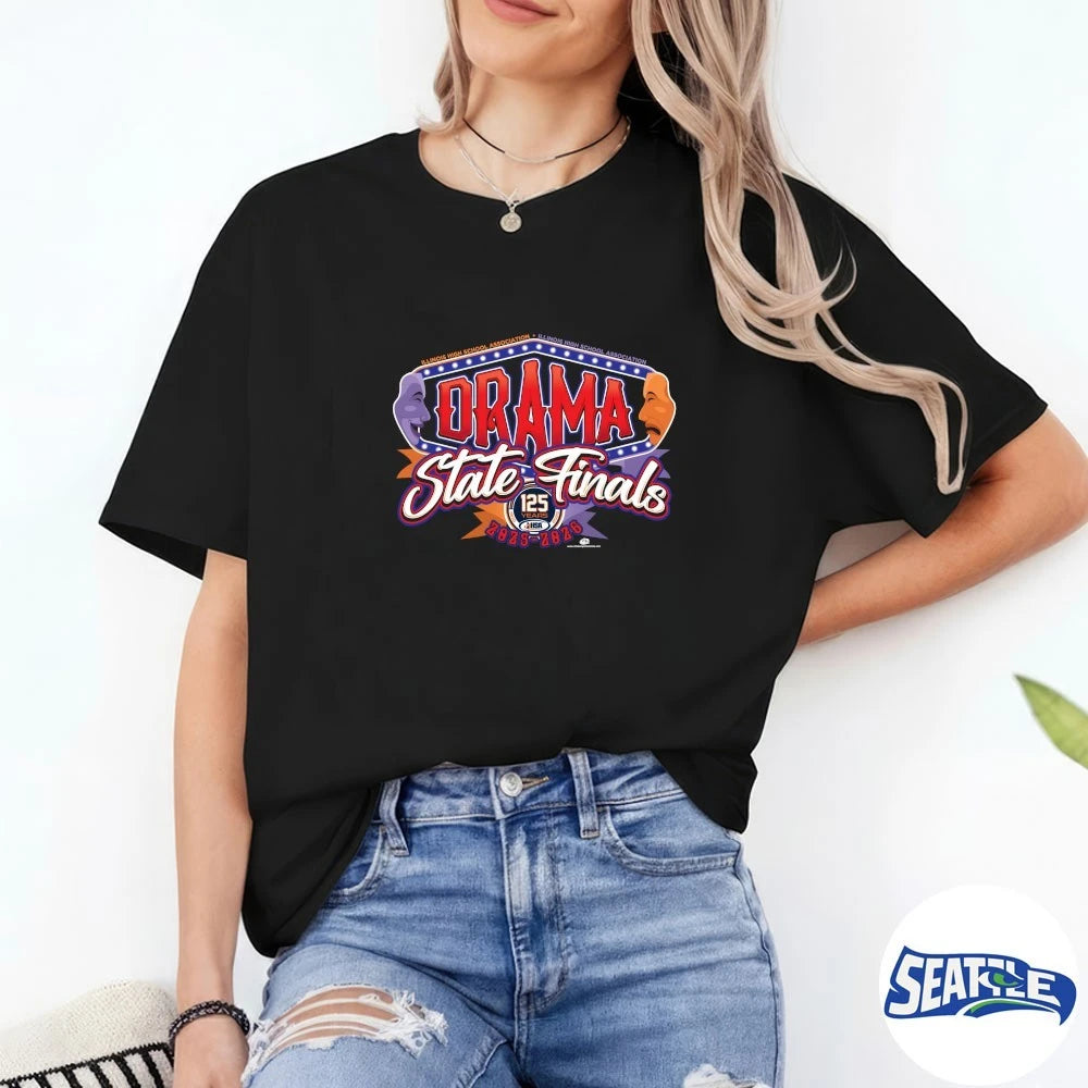Official 2025-26 A3 Illinois High School Association IHSA Drama State Finals t-shirt