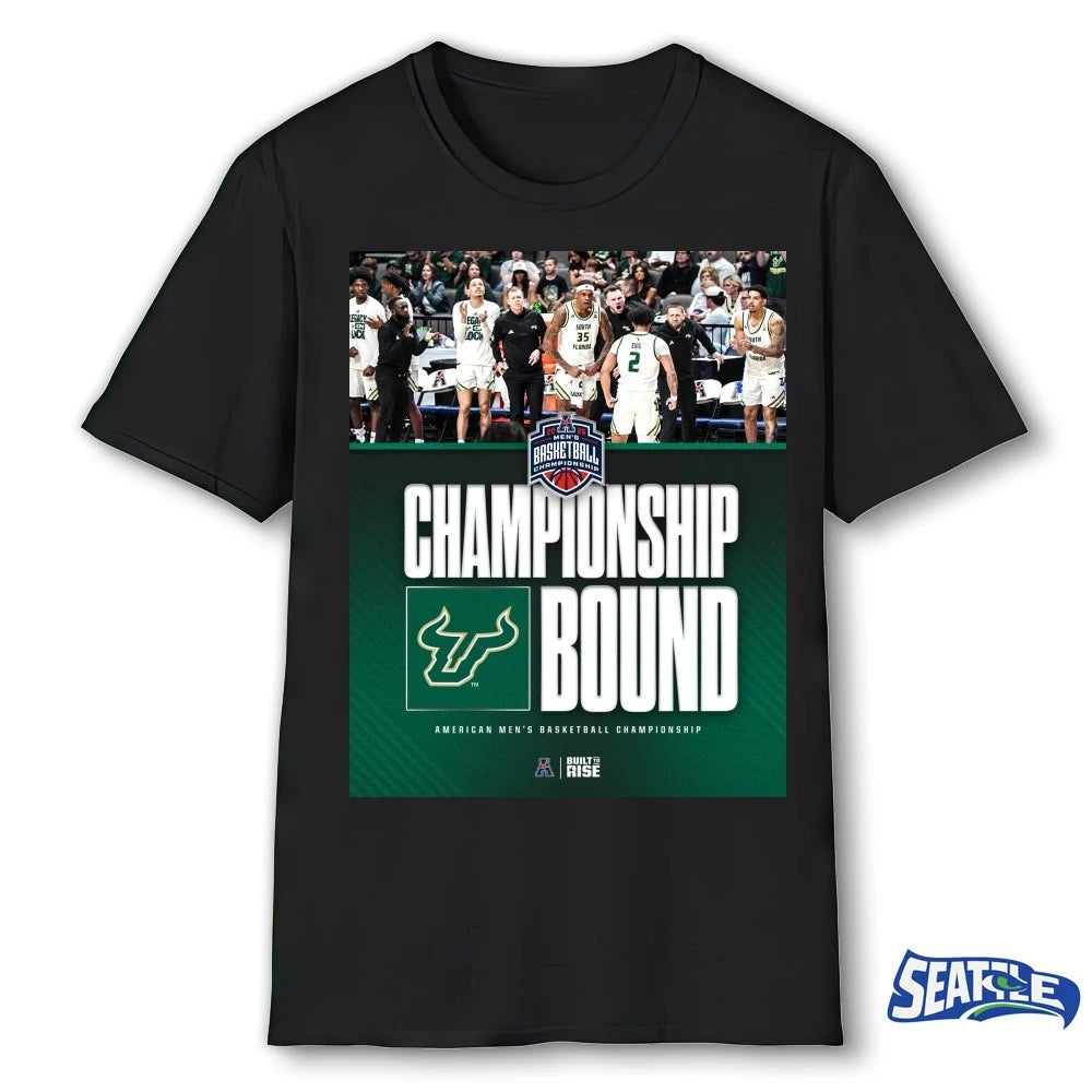 Official 2026 American Men’s Basketball Championship Bound South Florida Bulls Poster t-shirt