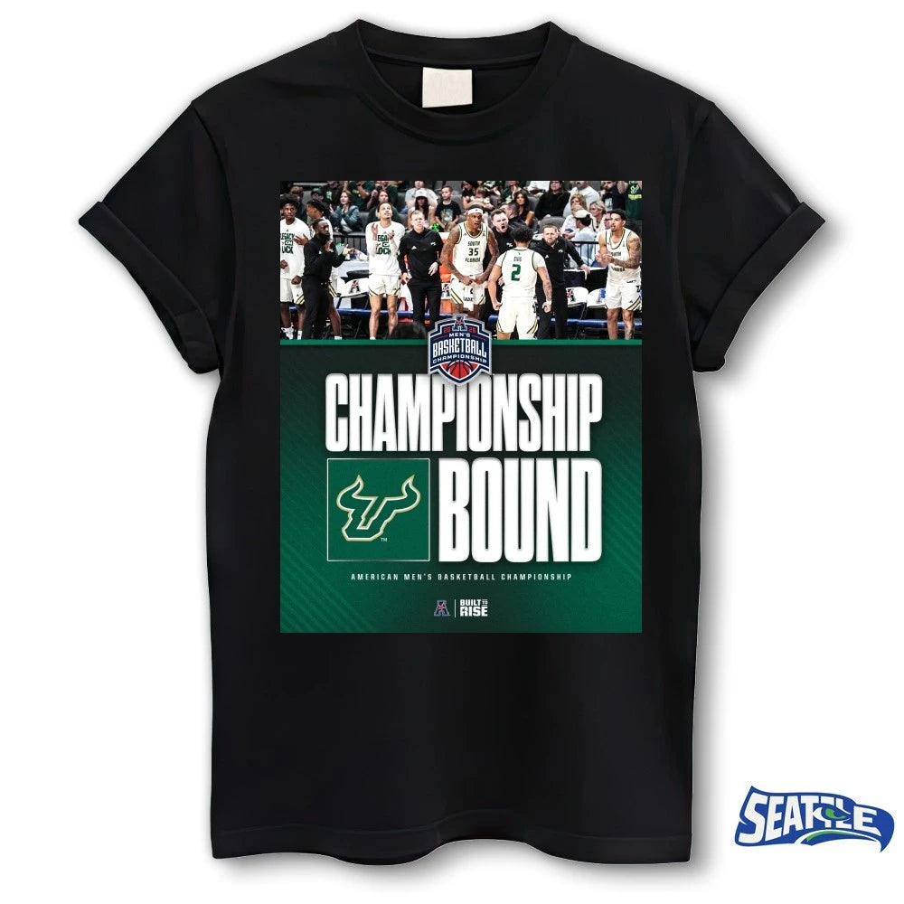 Official 2026 American Men’s Basketball Championship Bound South Florida Bulls Poster t-shirt