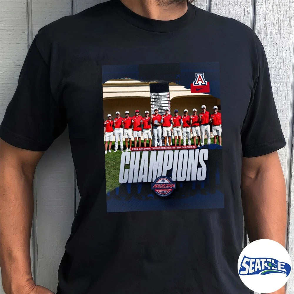Official 2026 Arizona Thunderbirds Intercollegiate Champions Arizona Men’s Golf Poster t-shirt