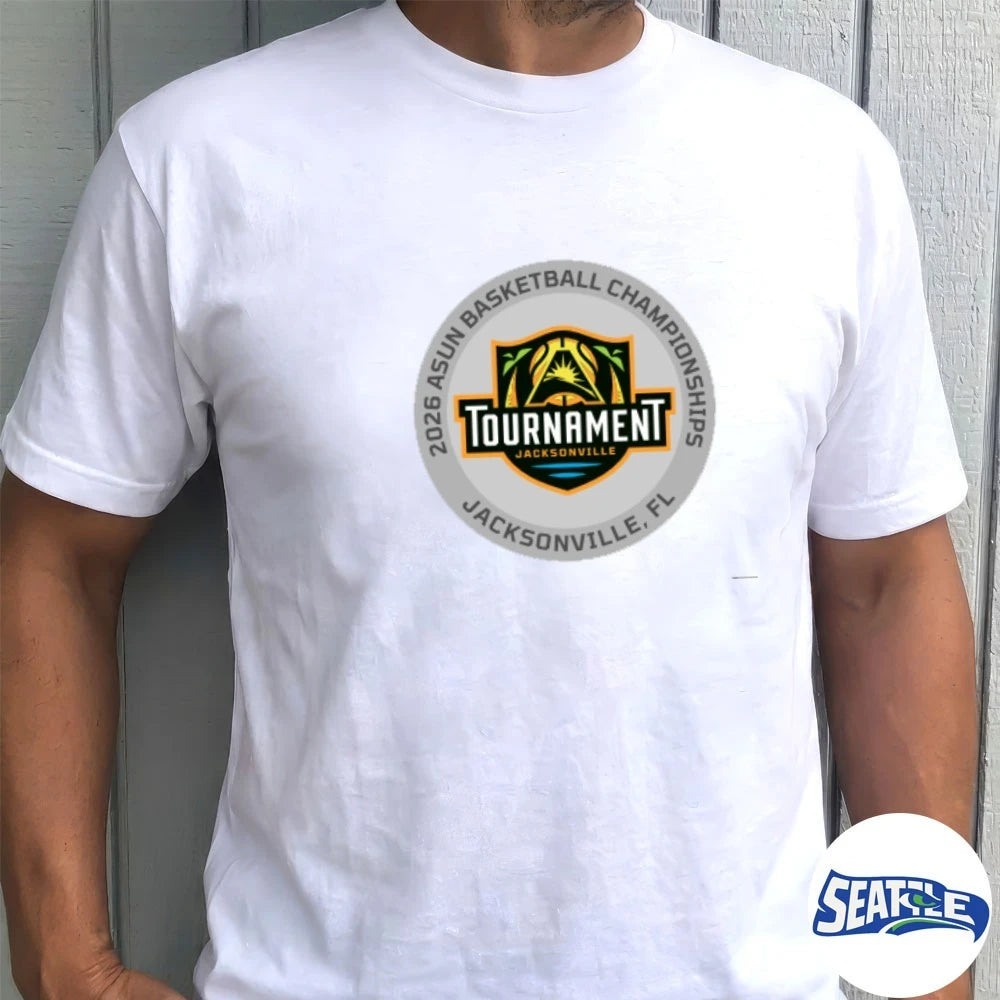 Official 2026 ASUN Basketball Tournament Championships Jacksonville FL Logo t-shirt