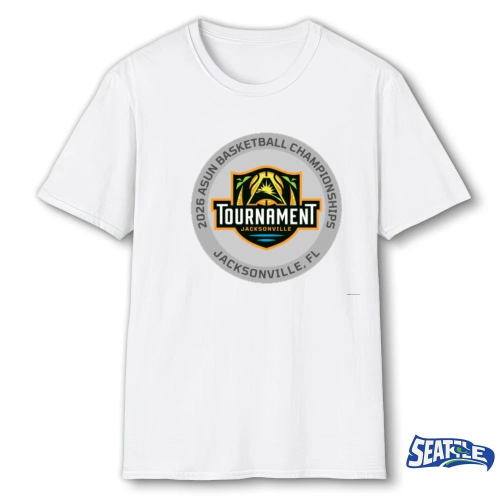 Official 2026 ASUN Basketball Tournament Championships Jacksonville FL Logo t-shirt