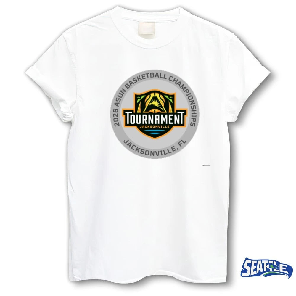 Official 2026 ASUN Basketball Tournament Championships Jacksonville FL Logo t-shirt
