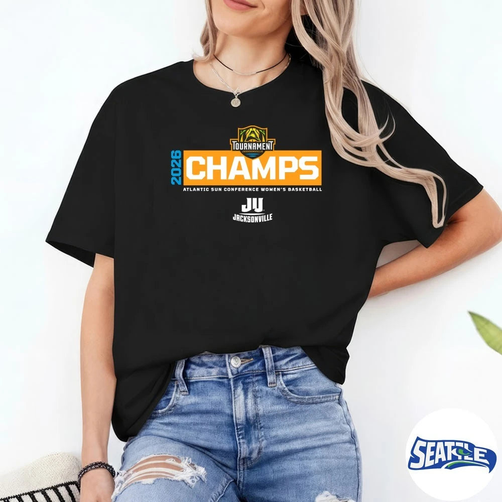 Official 2026 Atlantic Sun Conference Women’s Championship Champs Tournament Jacksonville t-shirt
