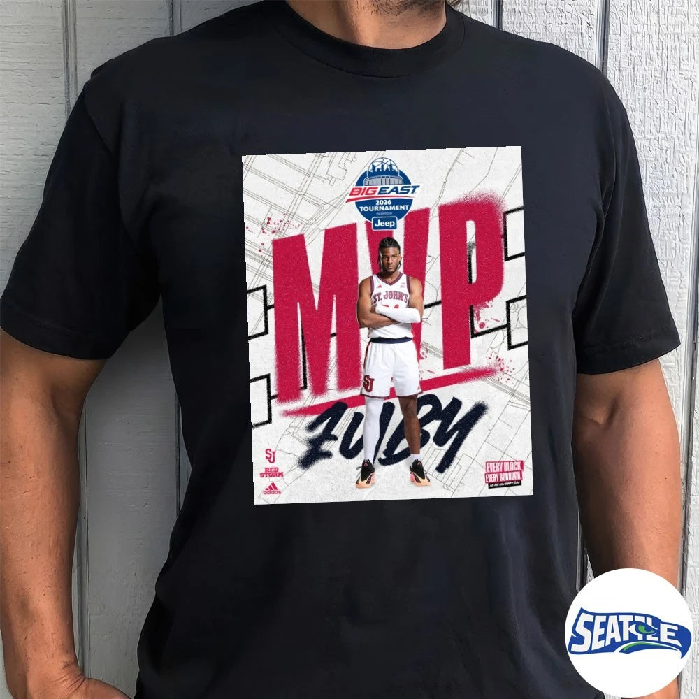 Official 2026 Big East Tournament Zuby Ejiofor MVP St. John’s Red Storm Poster t-shirt