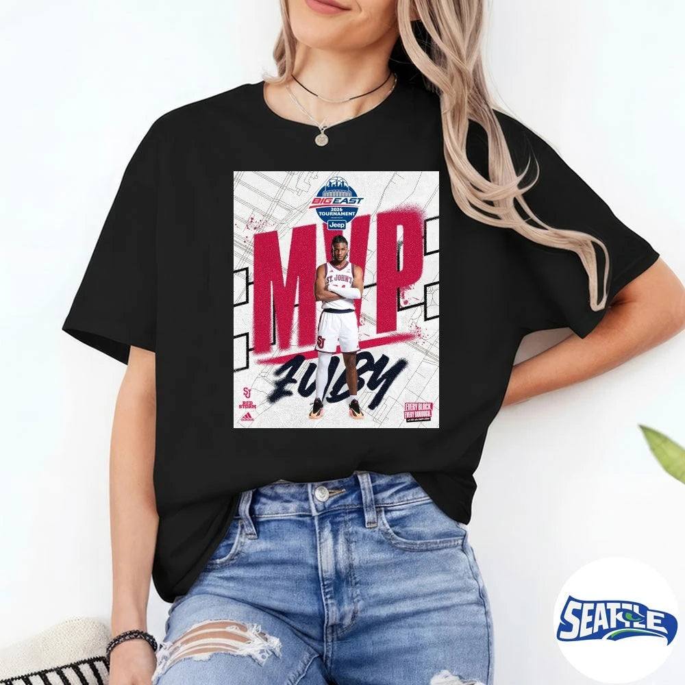 Official 2026 Big East Tournament Zuby Ejiofor MVP St. John’s Red Storm Poster t-shirt