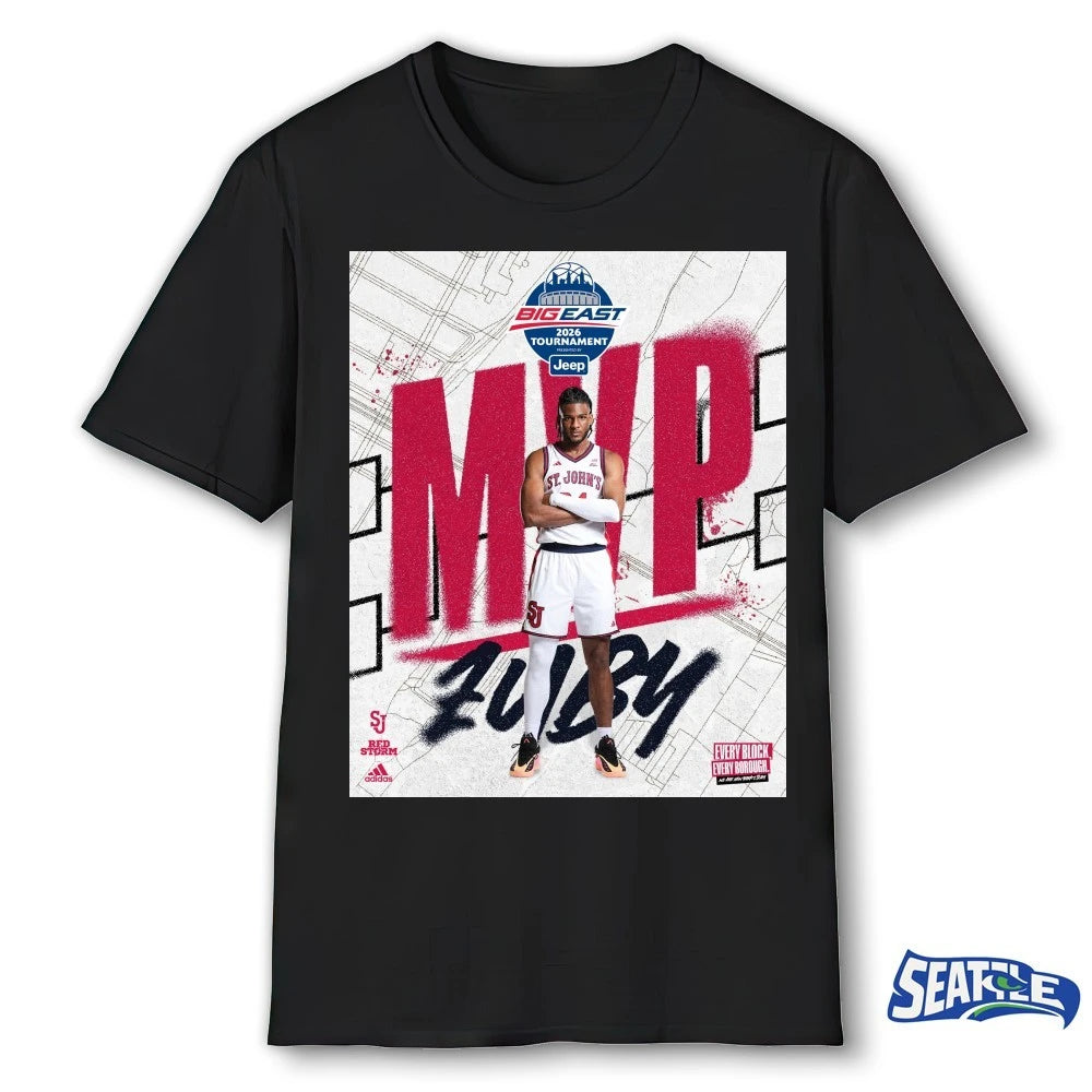 Official 2026 Big East Tournament Zuby Ejiofor MVP St. John’s Red Storm Poster t-shirt