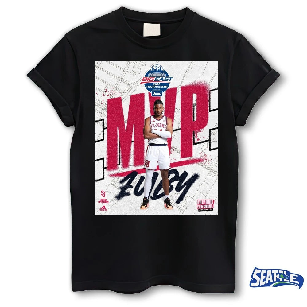 Official 2026 Big East Tournament Zuby Ejiofor MVP St. John’s Red Storm Poster t-shirt