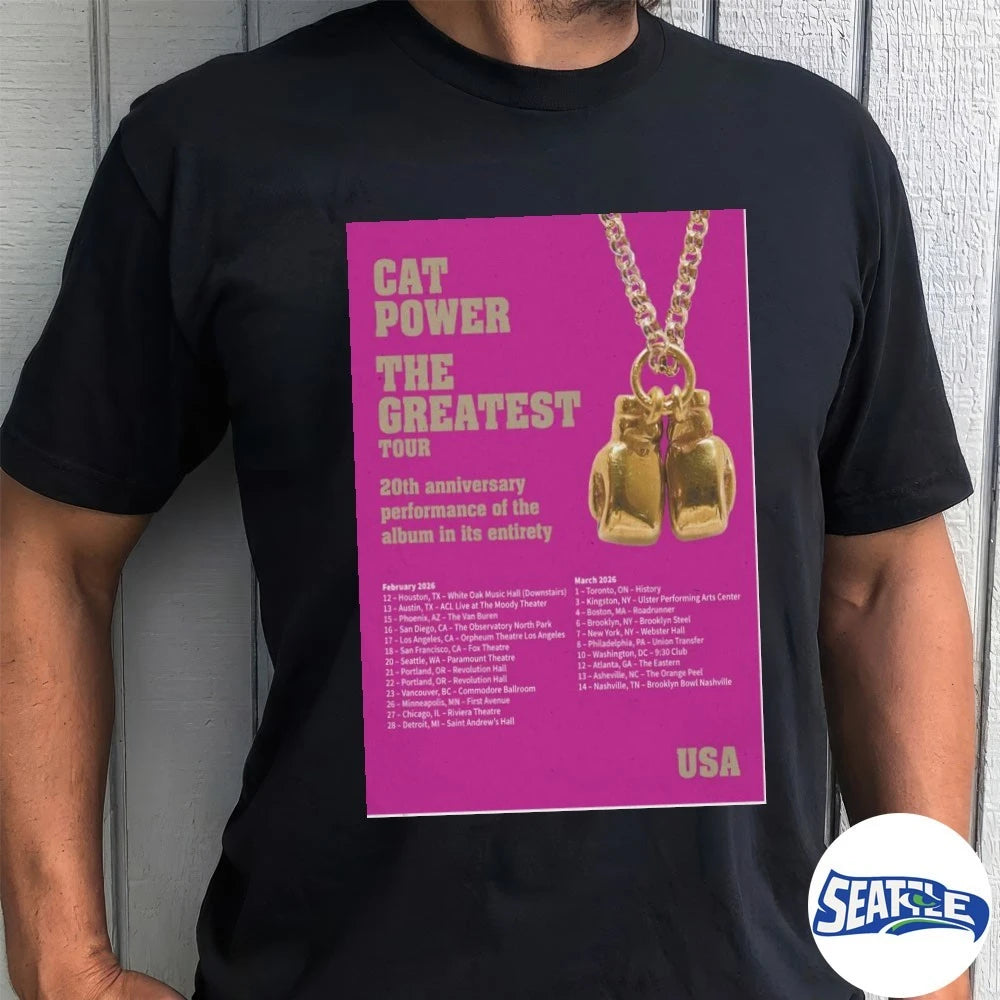 Official 2026 Cat Power The Greatest Tour 20th Anniversary Performance Of The Album In Its Entirety t-shirt