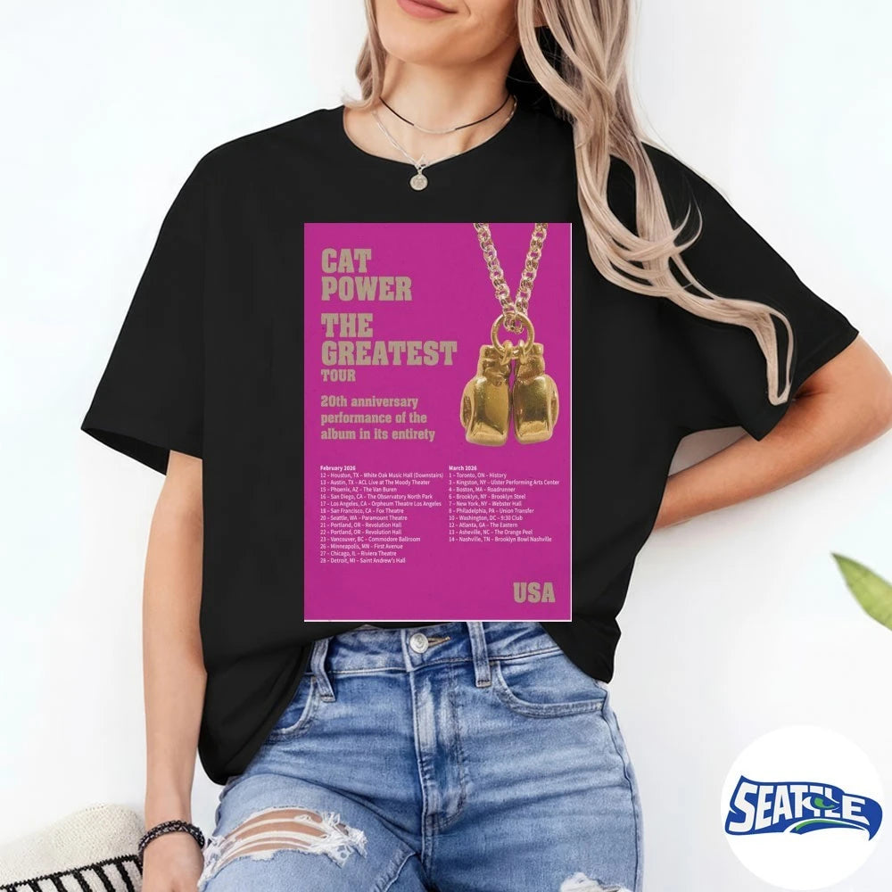 Official 2026 Cat Power The Greatest Tour 20th Anniversary Performance Of The Album In Its Entirety t-shirt