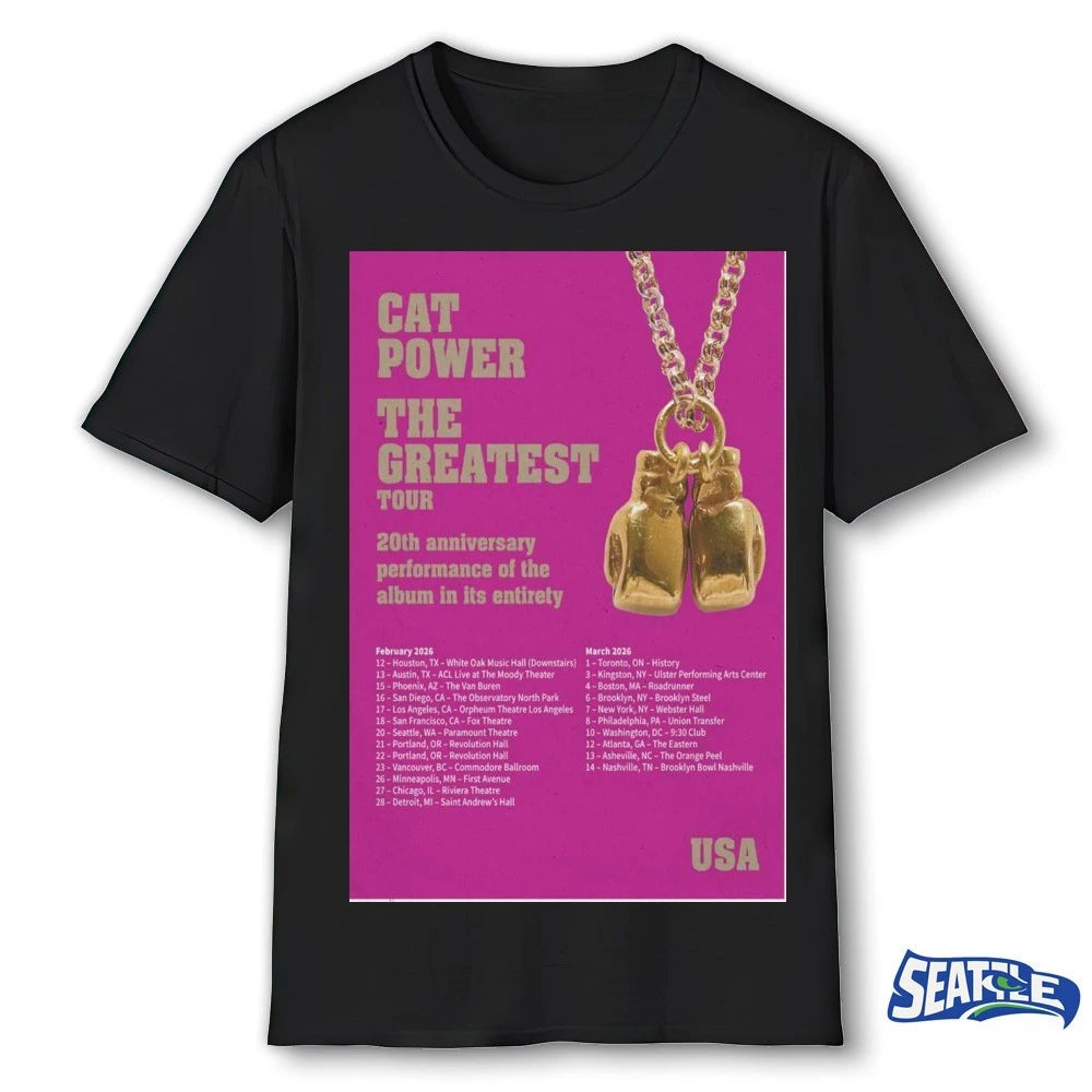 Official 2026 Cat Power The Greatest Tour 20th Anniversary Performance Of The Album In Its Entirety t-shirt