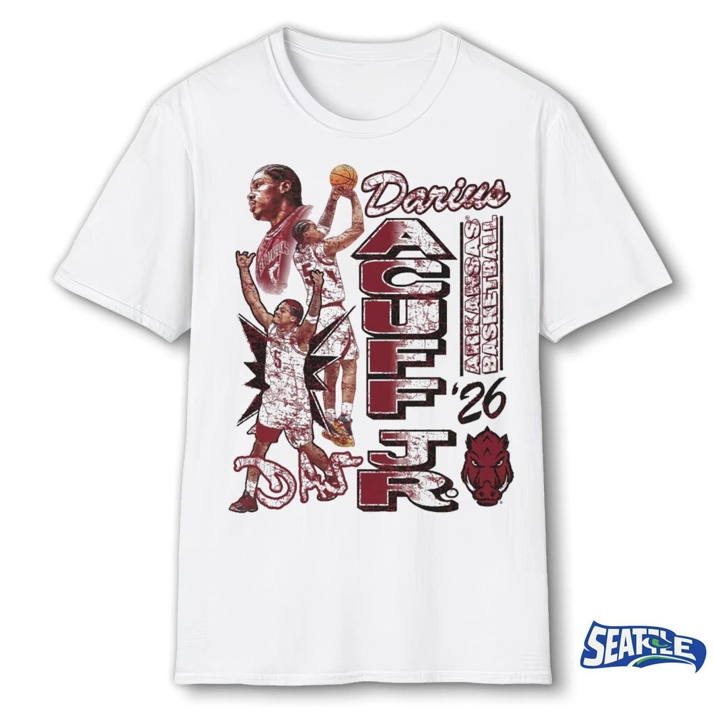 Official 2026 Darius Acuff Jr. Arkansas Razorbacks Basketball Graphic t-shirt