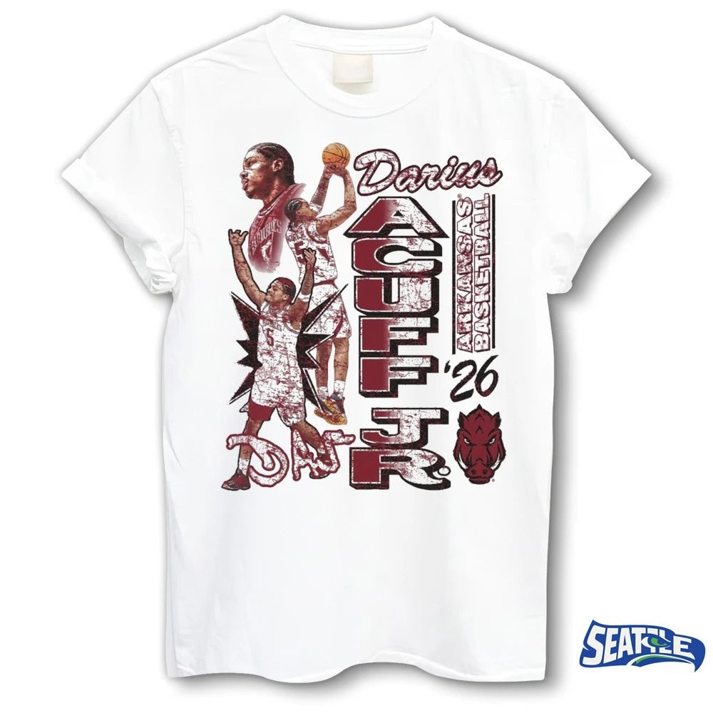 Official 2026 Darius Acuff Jr. Arkansas Razorbacks Basketball Graphic t-shirt