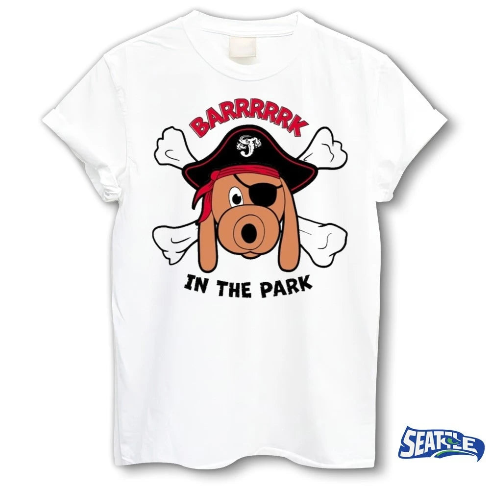 Official 2026 Giveaway Jacksonville Jumbo Shrimp Barrrrk in the Park t-shirt