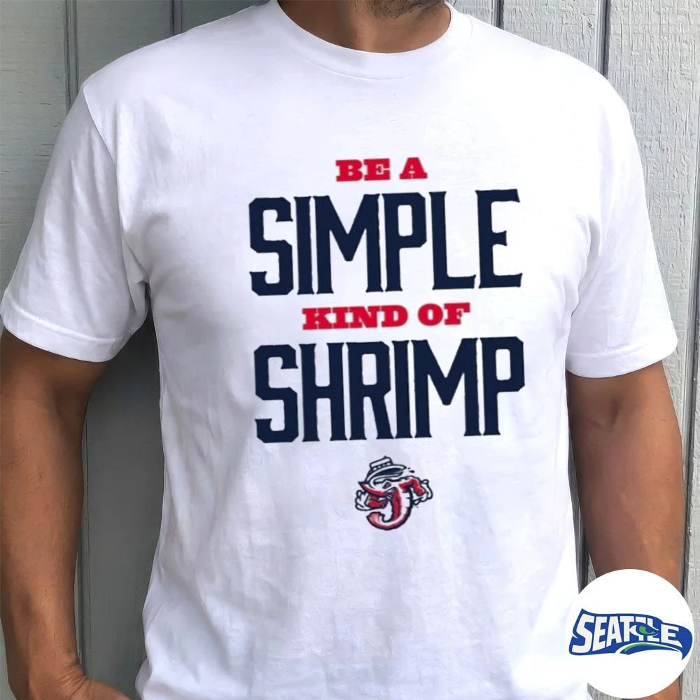 Official 2026 Giveaway Jacksonville Jumbo Shrimp Be a Simple Kind of Shrimp t-shirt