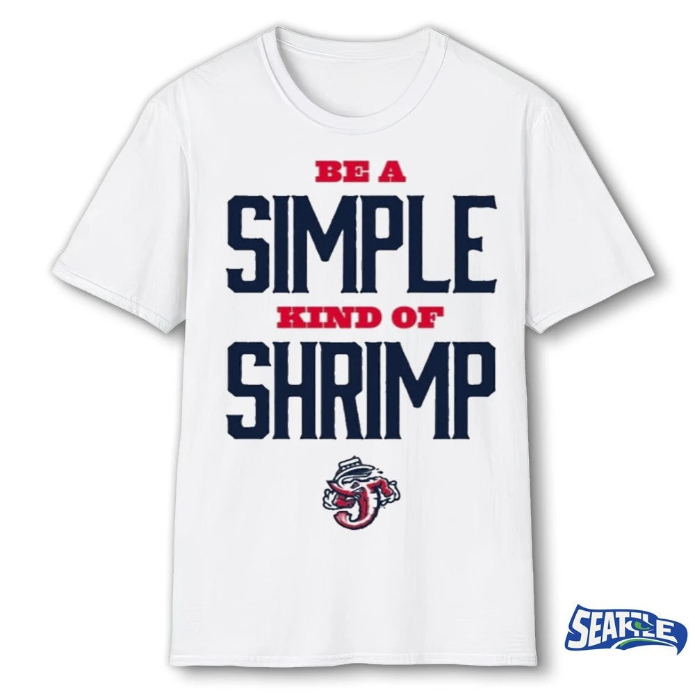 Official 2026 Giveaway Jacksonville Jumbo Shrimp Be a Simple Kind of Shrimp t-shirt